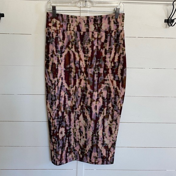 Bryn Walker Tie Dye Sloan Skirt Long Tube Pencil Skirt‎ Corteccia Print - S EUC - Picture 5 of 15